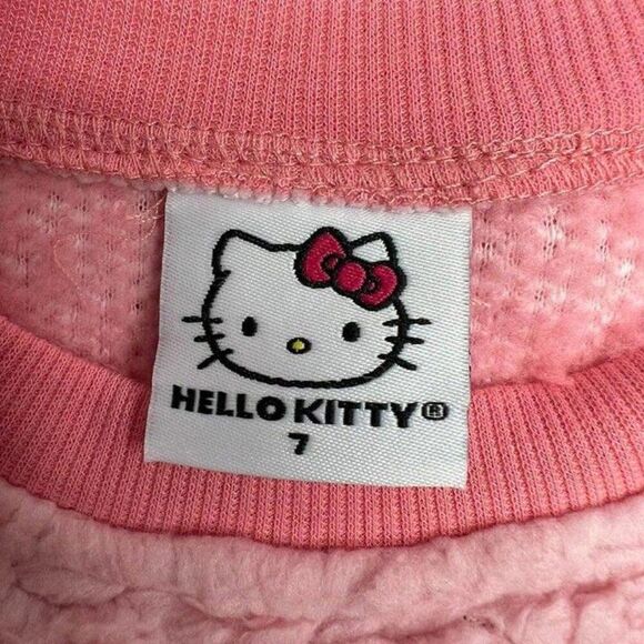 Sanrio Hello Kitty Striped Sweater – Girls Size 7 Pullover Top - Picture 3 of 4